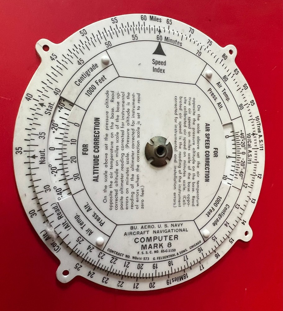 .US NAVY Bu AERO MARK 8 AIR NAVIGATION COMPUTER