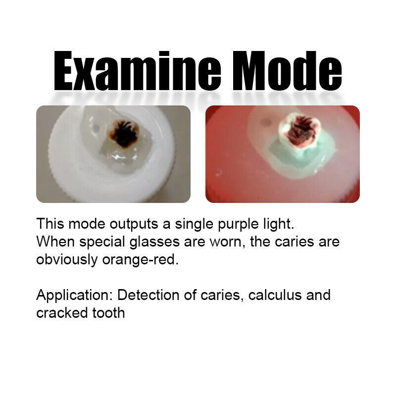 Dental Curing Light LED Resin Cure Lamp 1 Second 3200mw/cm² 6 Modes OLED Screen