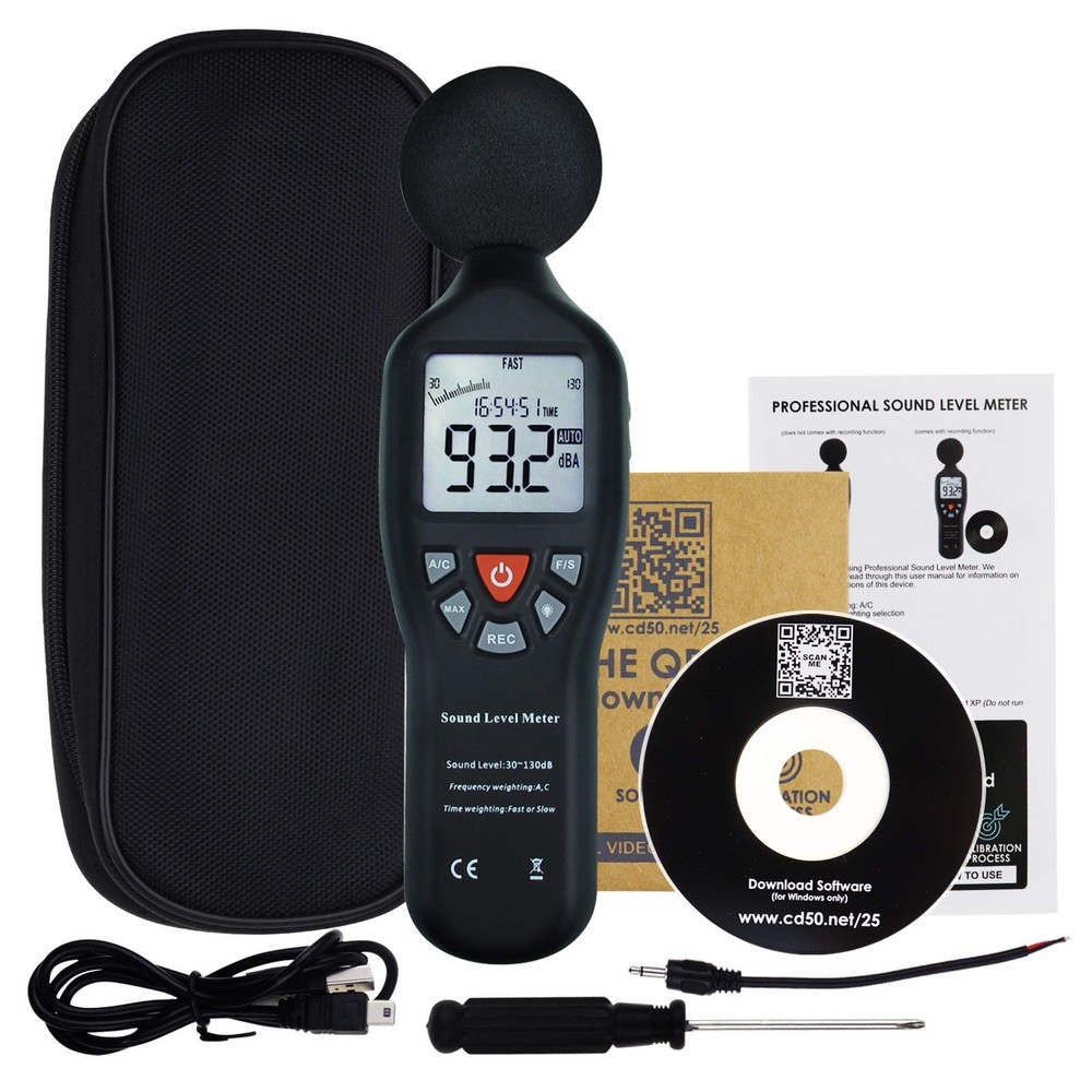 Decibel Meter Sound Level Meter with Data Logging, High Accuracy dB SPL Meter...
