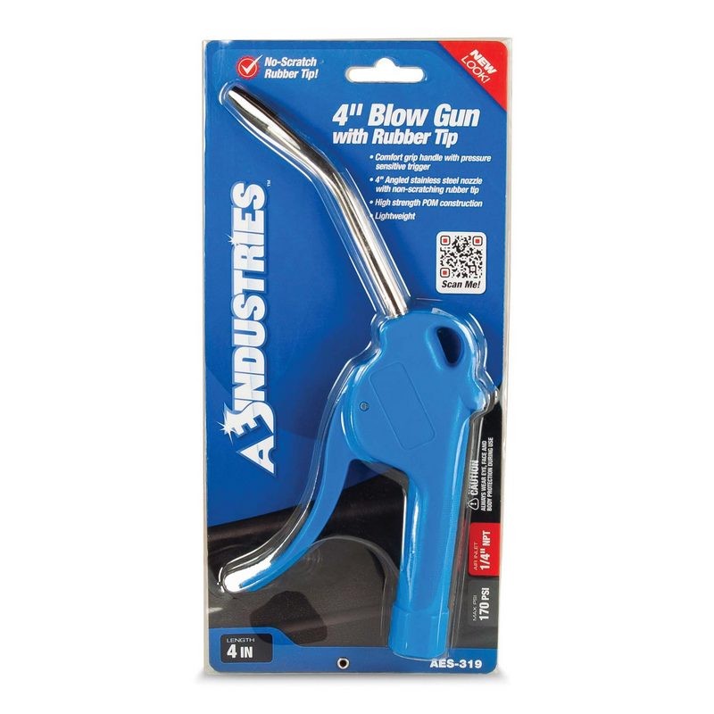 AES Industries 319 Variable Pressure Blow Gun with Rubber Tip