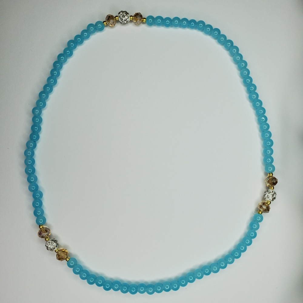Hand crafted artisan unique gemstone bracelet - 3 layer