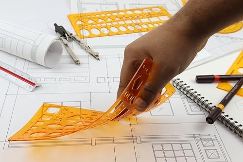 Rectangular Shapes Template Stencil Drafting Jewellery Design Tool 242x123mm