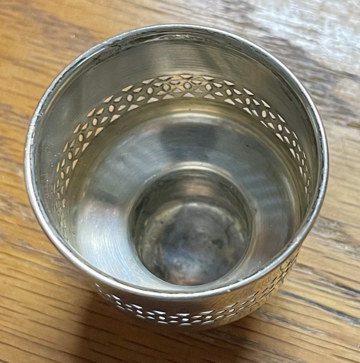 Vintage 2” Sterling Silver Candlestick Hurricane Shade Holder 16 Grams