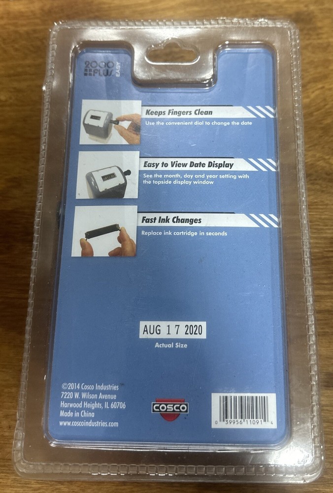 COSCO 2000 PLUS EASY SELECT DATE STAMP-RECEIVED # 01 1091