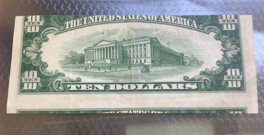1950-A $10 Misalignment Error! S/N B37453191C Excellent Condition!