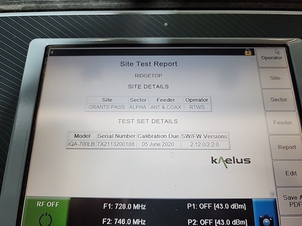 Kaelus IQA 700LB Passive Intermodulation (PIM) Test Set