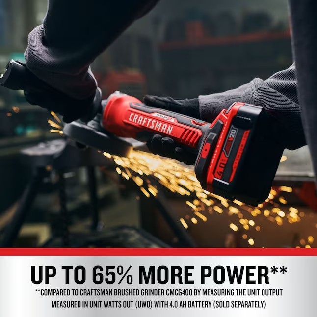CRAFTSMAN 20V Brushless 4-1/2" Cordless Angle Grinder Paddle Switch Tool Only #