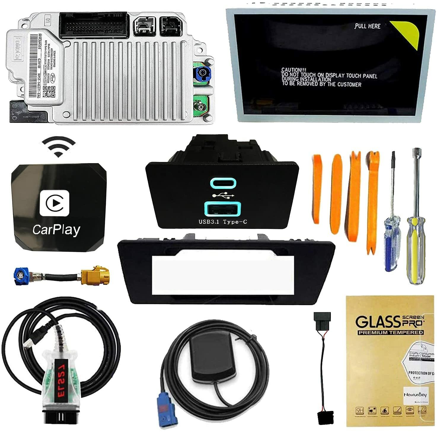 SYNC 2 to SYNC 3 3.4 Upgrade Wireless Carplay Kit Fit for Ford Sync3 APIM NA223