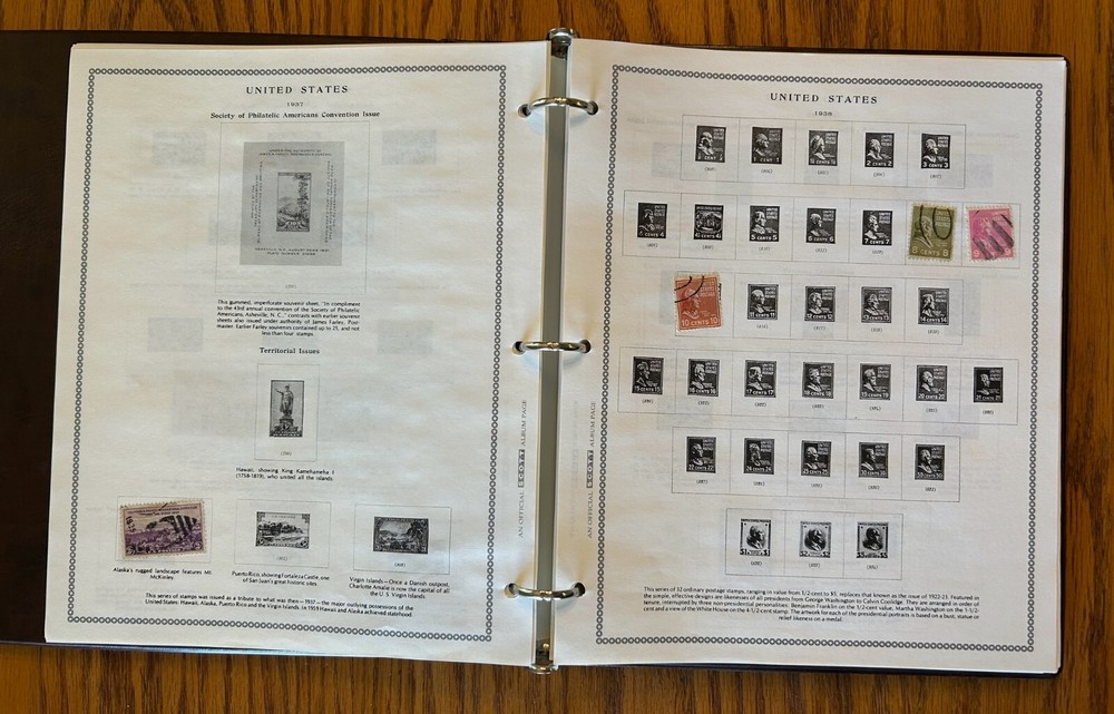 Scott Pony Express United States (US) Stamp Album 50+ Stamps Included 1893-1973