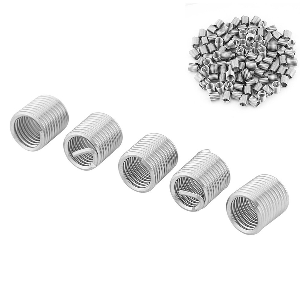 100pcs Stainless Steel SS304 Coiled Wire Helical Screw Thread Inserts