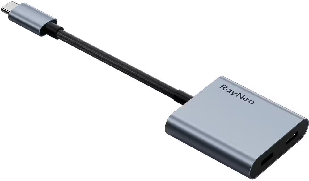 RayNeo - USB to Glasses and Charging Adapter - Black