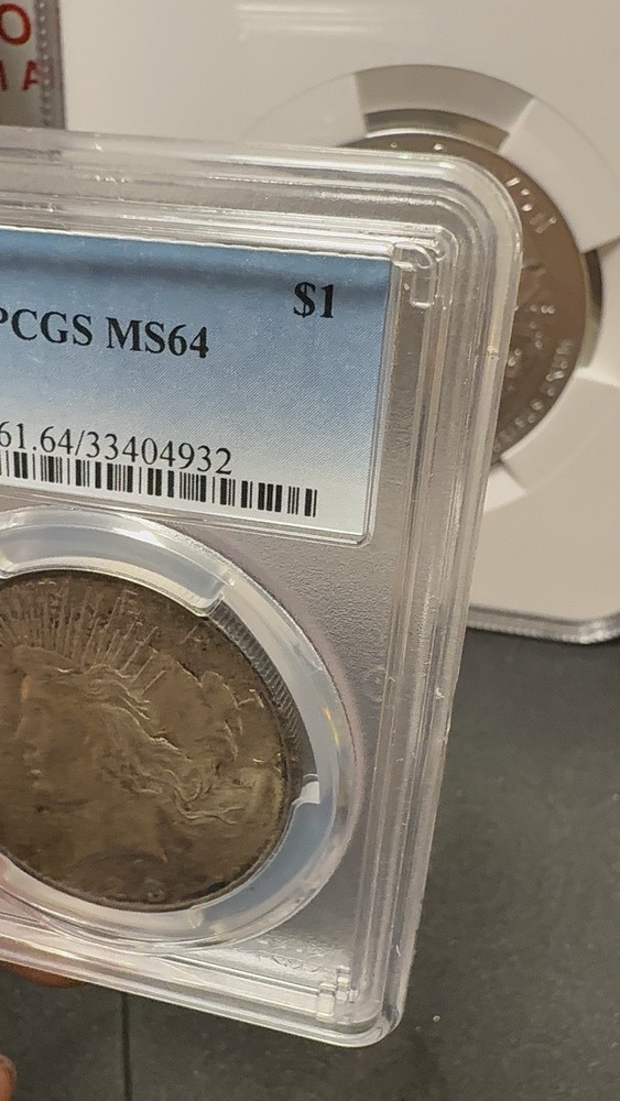 BEAUTIFUL! 1923-D Peace Silver Dollar, PCGS MS-64!
