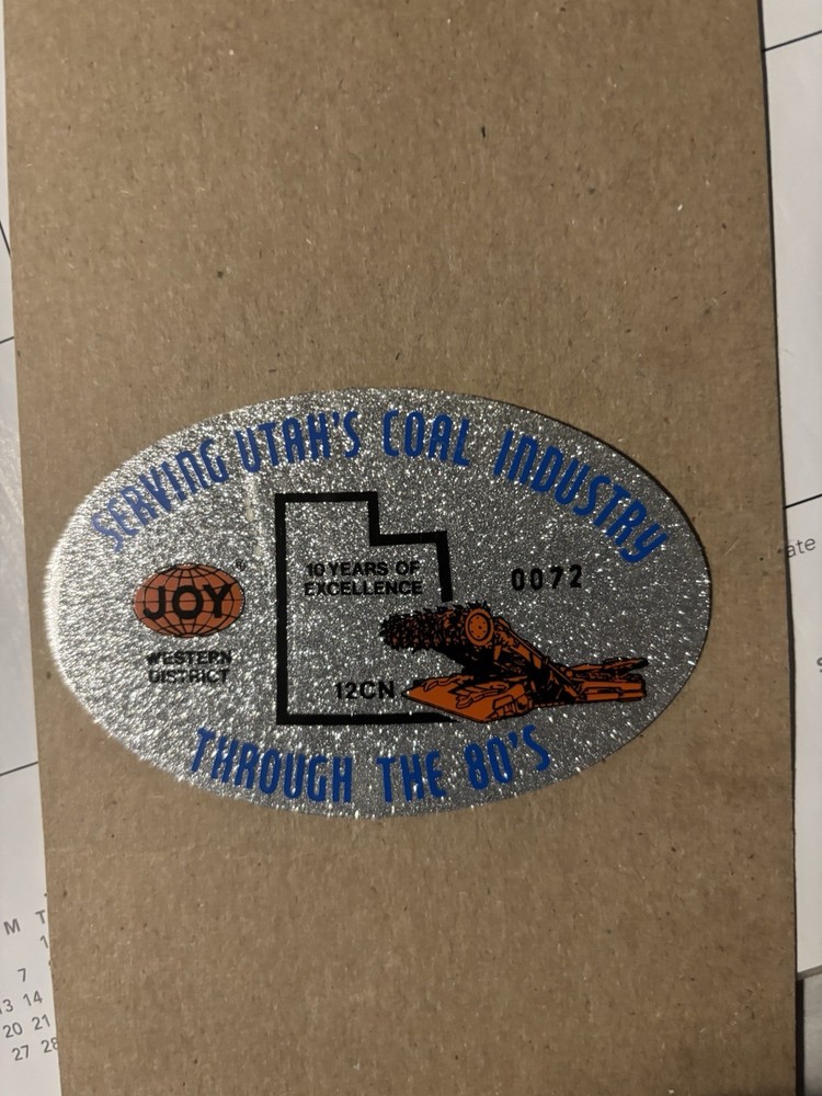 Joy Coal Mining stickersNICE OLDER ONE