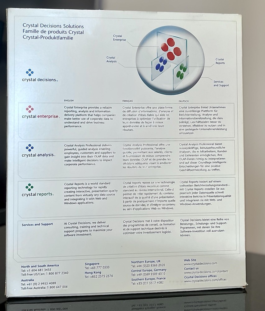 Crystal Reports 9 Standard Full Product PC WIN CD-ROM Big Box Reporting Software