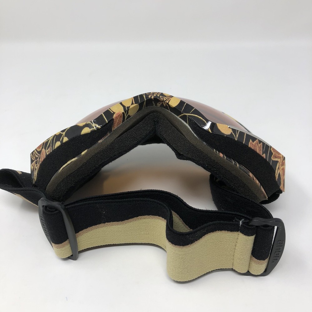 Anon Snowboard Ski Goggles Black Yellow Leaf Plants Pattern Please Read Below