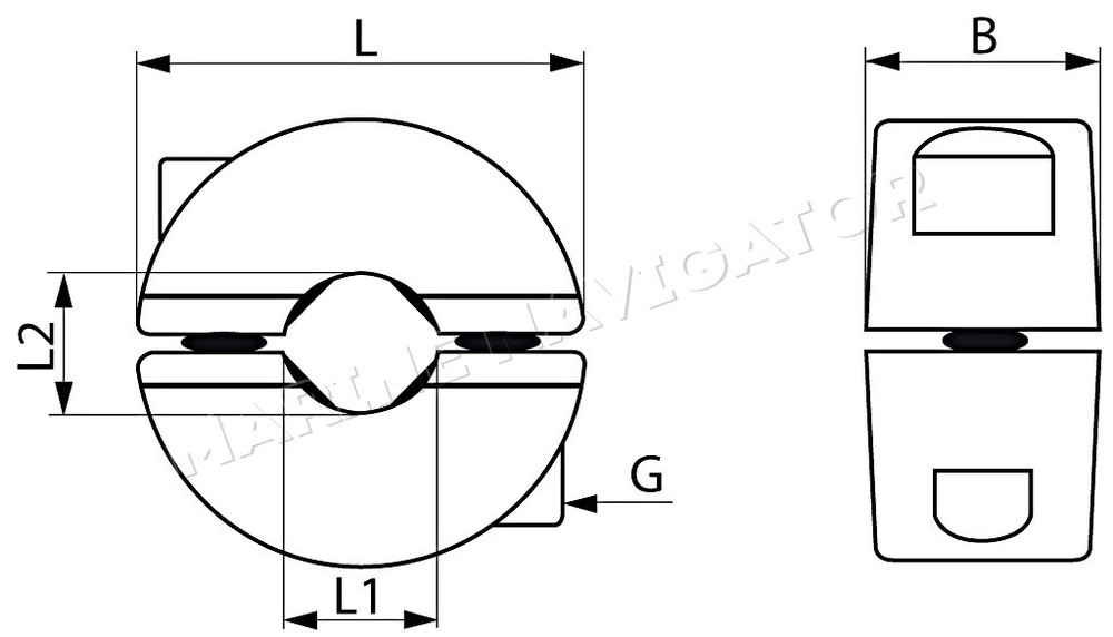 Rope clamping ring 4mm