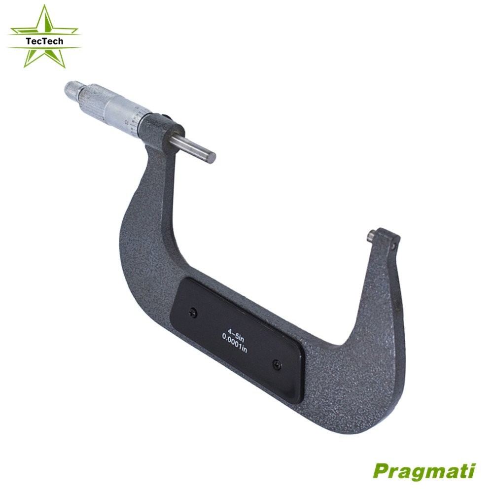 Universal Outside Micrometer 4-5"/0.0001" Resolution Carbide Tipped Micrometer