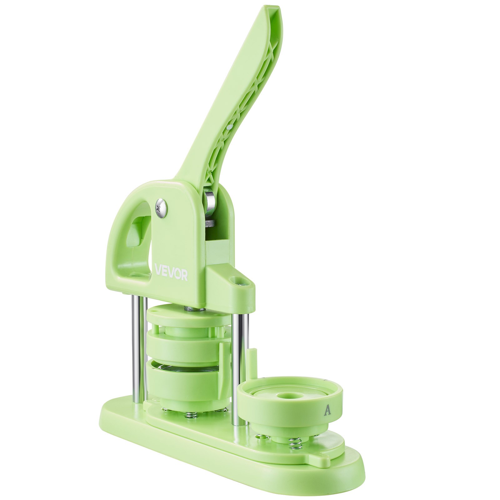 VEVOR Button Maker Machine Plastic Pin Maker 2.28 in 100pcs Button Parts Green