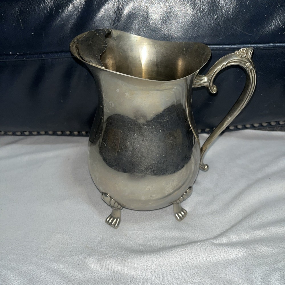 Vintage A1 Silverplated Footed Pitcher With Ice Guard Regency Decor Serving