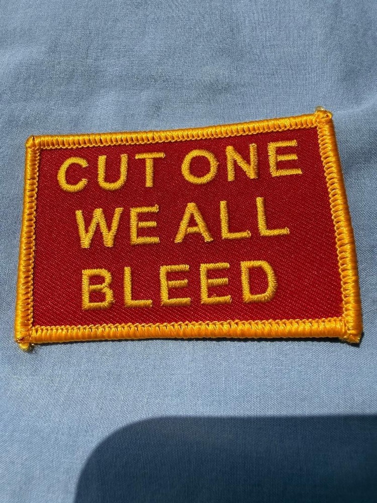Biker CUT ONE WE ALL BLEED  3 pcs embroidered patch
