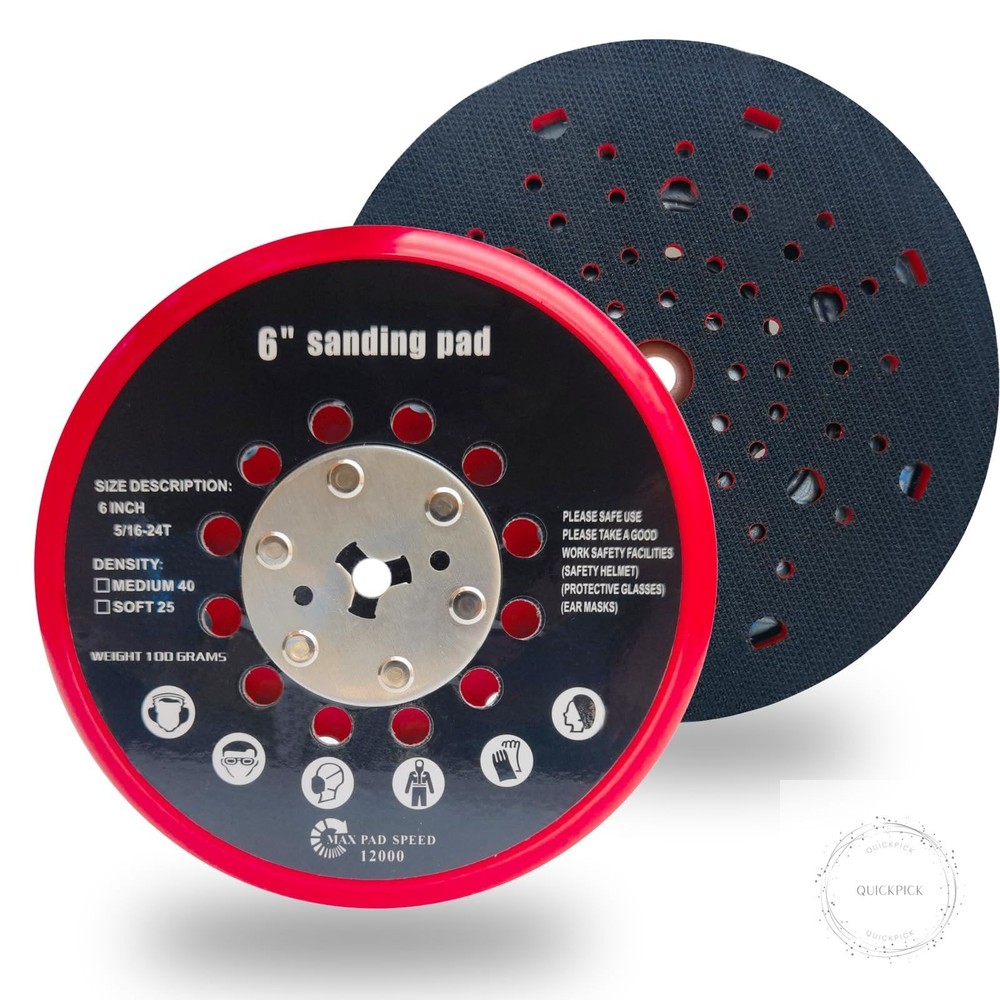 6 Inch Replacement Sander Pad for Bosch GET75-6N Sander - 6" Hook and Loop Sand