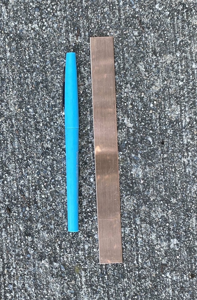 7"X.75" Raw Copper (aprox 24 gaugeStamping Strip 5/pack