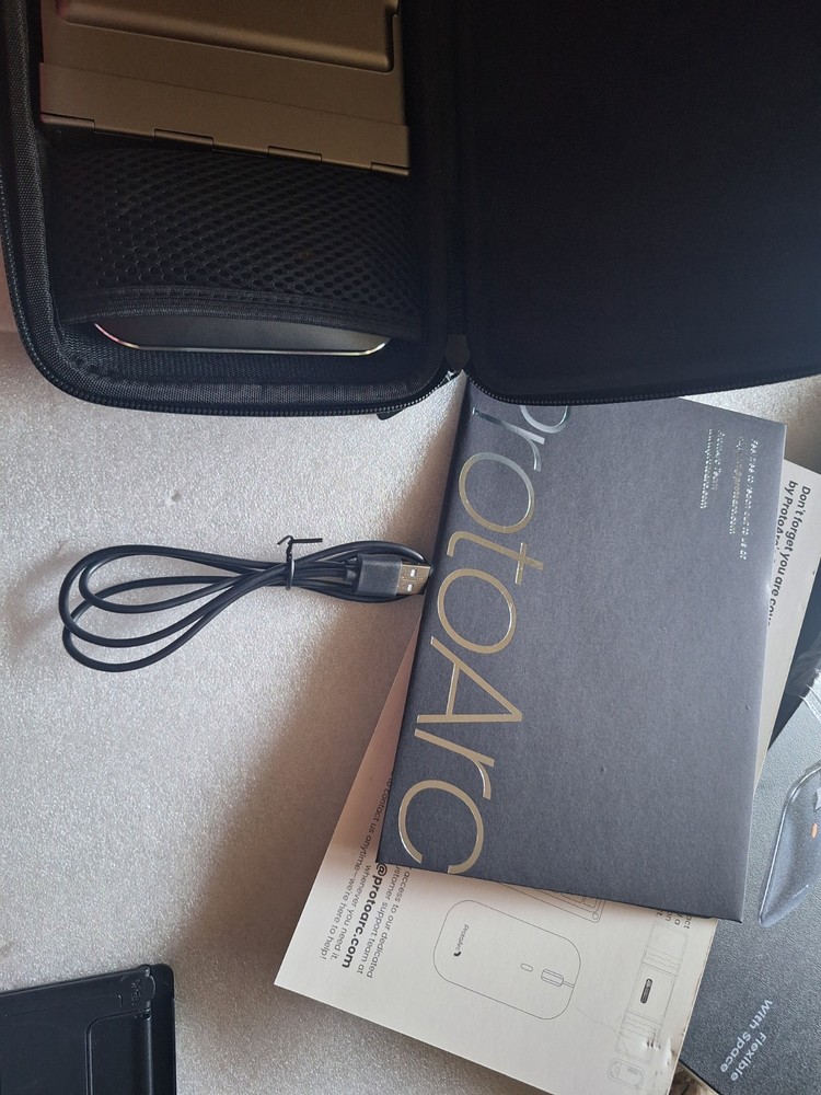 ProtoArc Foldable Keyboard and Mouse, XKM01 Folding Wireless Keyboard Mouse