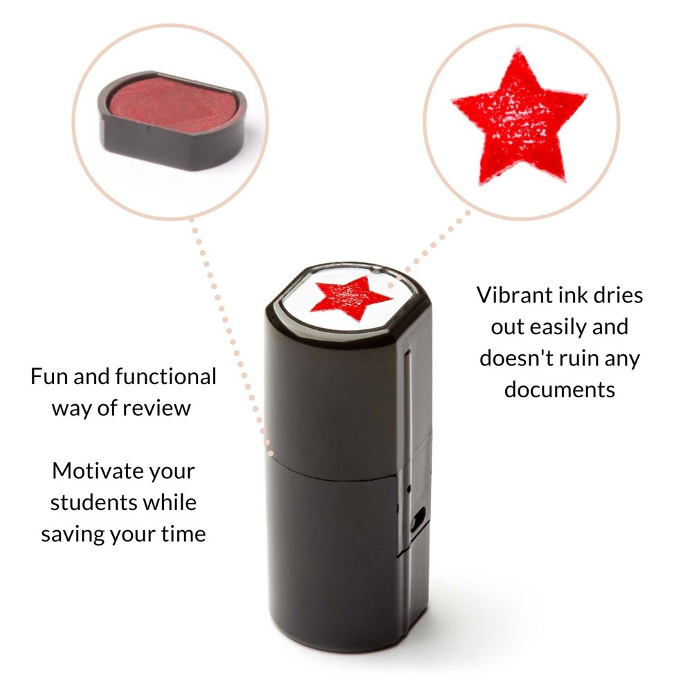 Self Inking Stamps for Teachers Teacher Stamper for Classroom Solid Star
