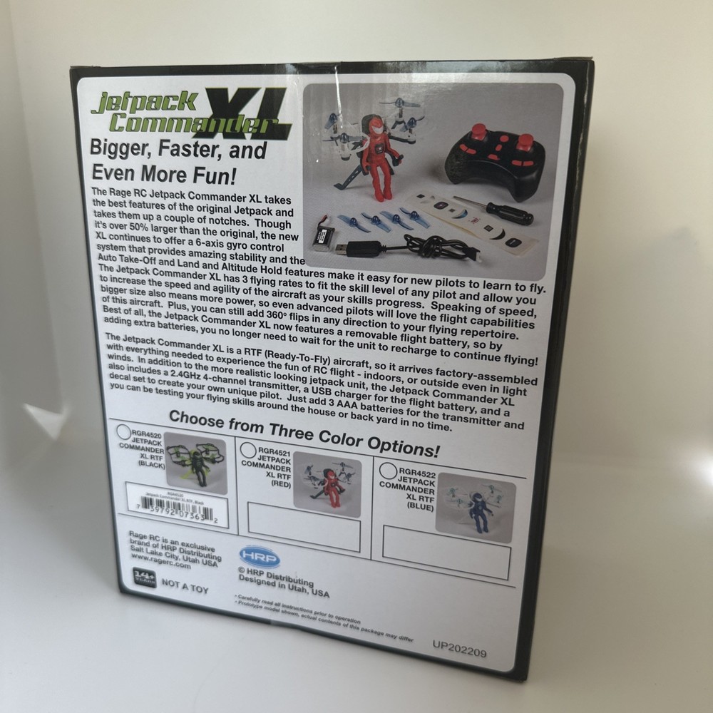 Rage RC 4520 Jetpack Commander XL RTF - Black