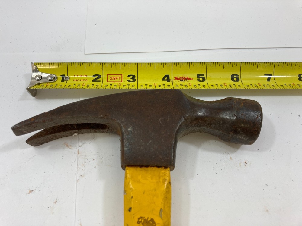 Used Straight Claw Hammer with Rubber Grip Handle ~ Solid Tool