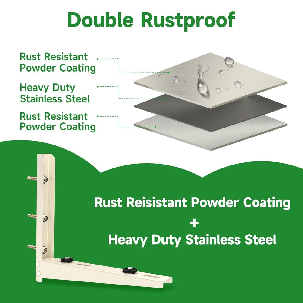 Mini Split AC Bracket: Wall Mount for Ductless Mini Split AC/ Heating System ...