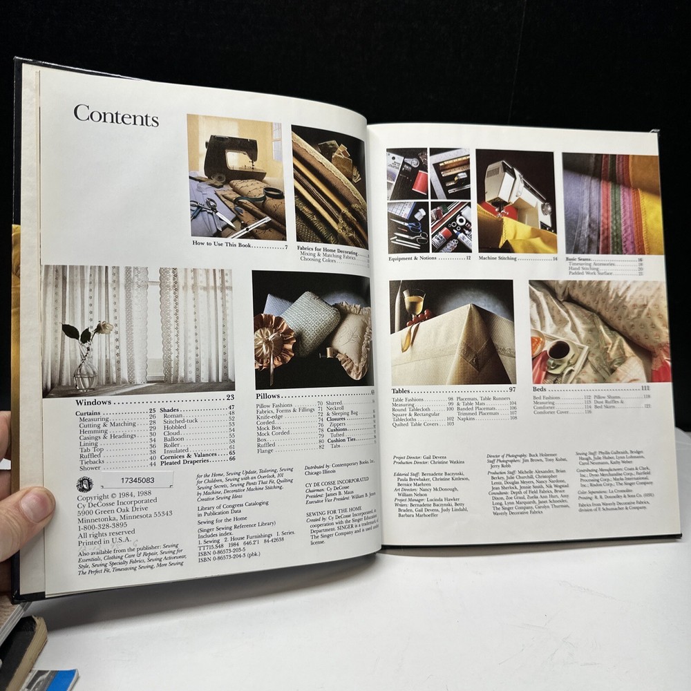 "Sewing For The Home" Singer Reference Library Cy DeCosse Hardback 1988