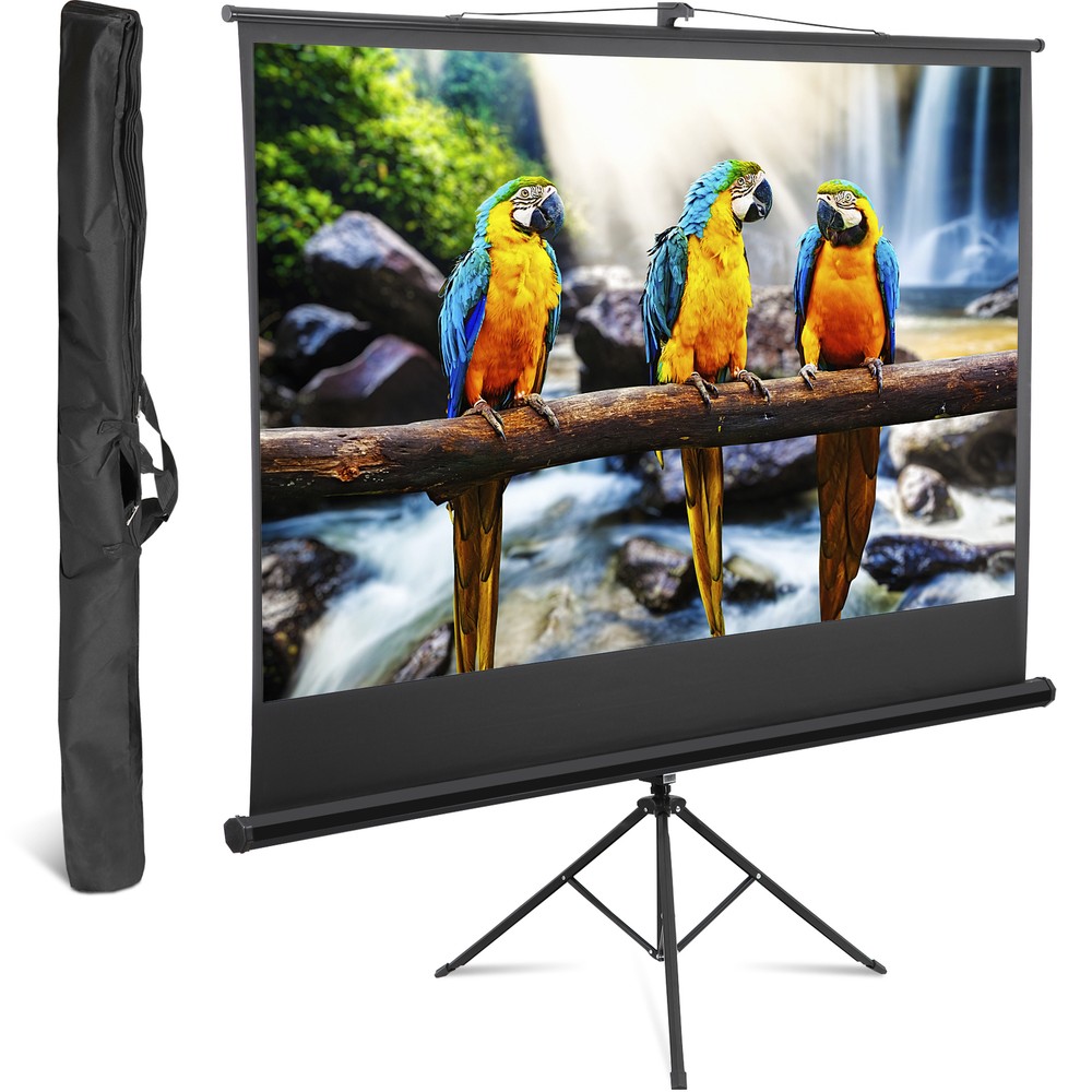 84" Portable Projector Screen with Tripod Stand Wrinkle-Free Projection Screen