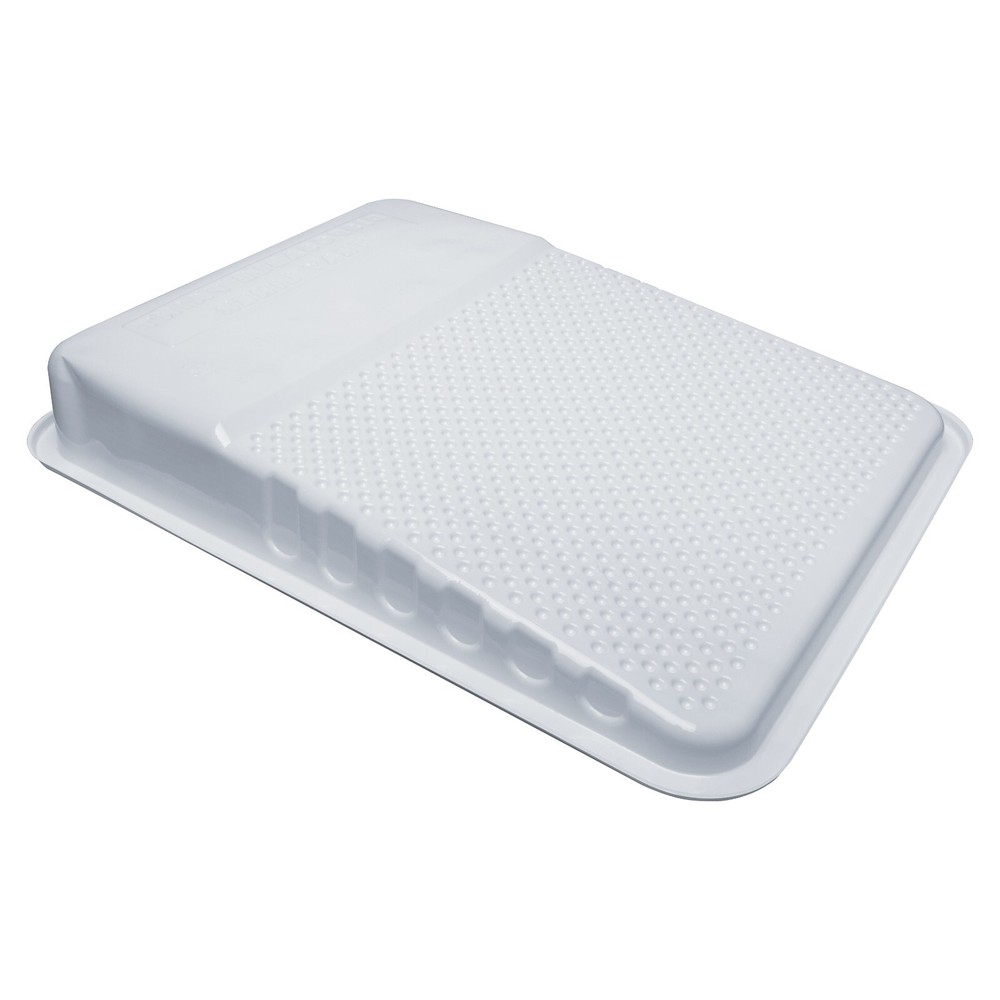 10 Pack Rok Hardware 11" Clean Plastic Disposable White Paint Roller Tray Liner