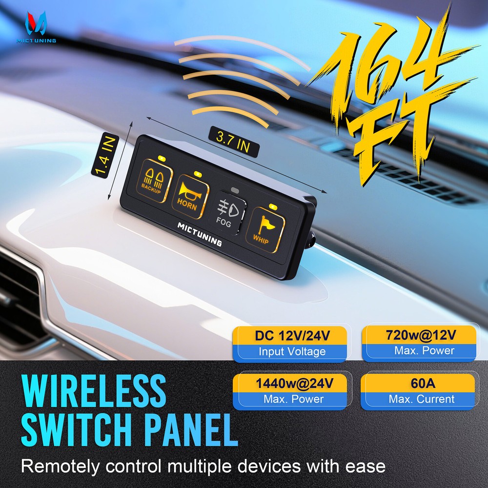 Wireless 4/6/8 Gang RGB Switch Panel LED Multifunction Circuit Relay Control Box