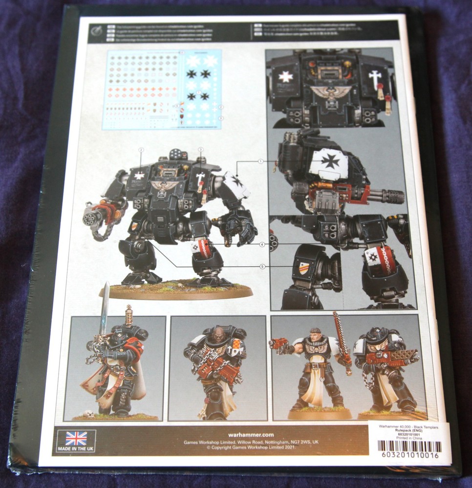 Sealed Black Templars Codex+ Data Cards Supplement Limited Edition Warhammer 40k