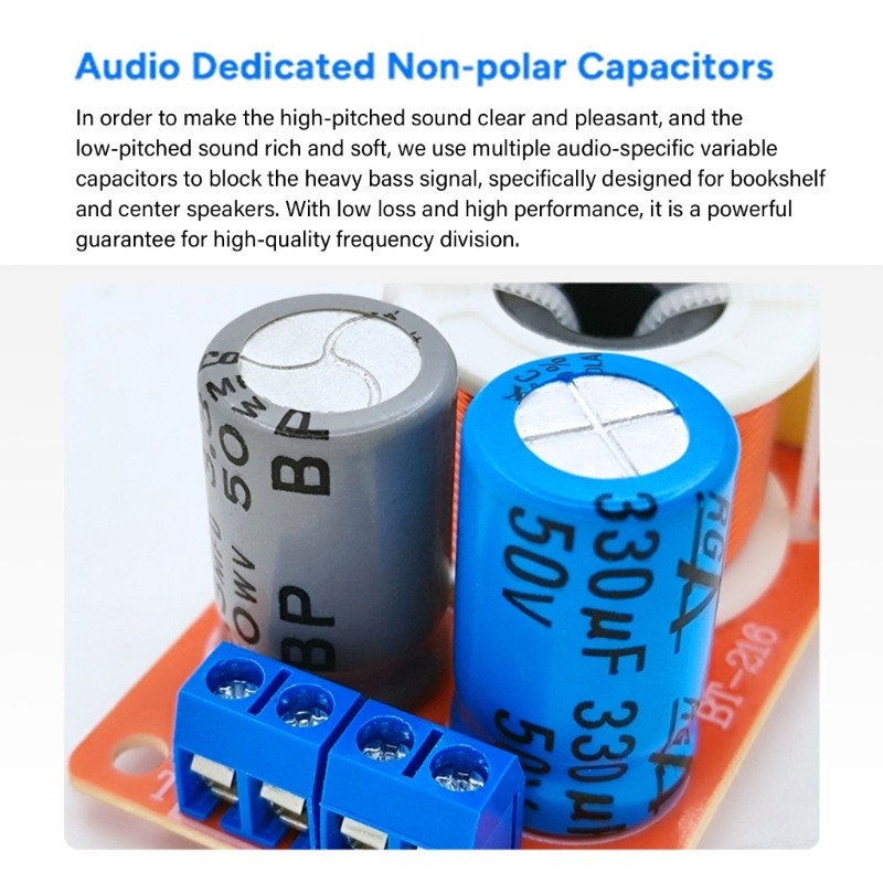 2Way Speaker Crossover Featuring Heatproof Inductors Low Loss