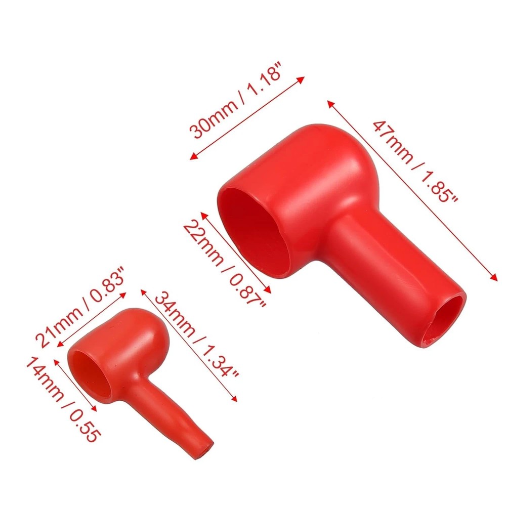 Universal Pack 20 Battery Terminal Boots Insulating Rubber Covers Cable Lug