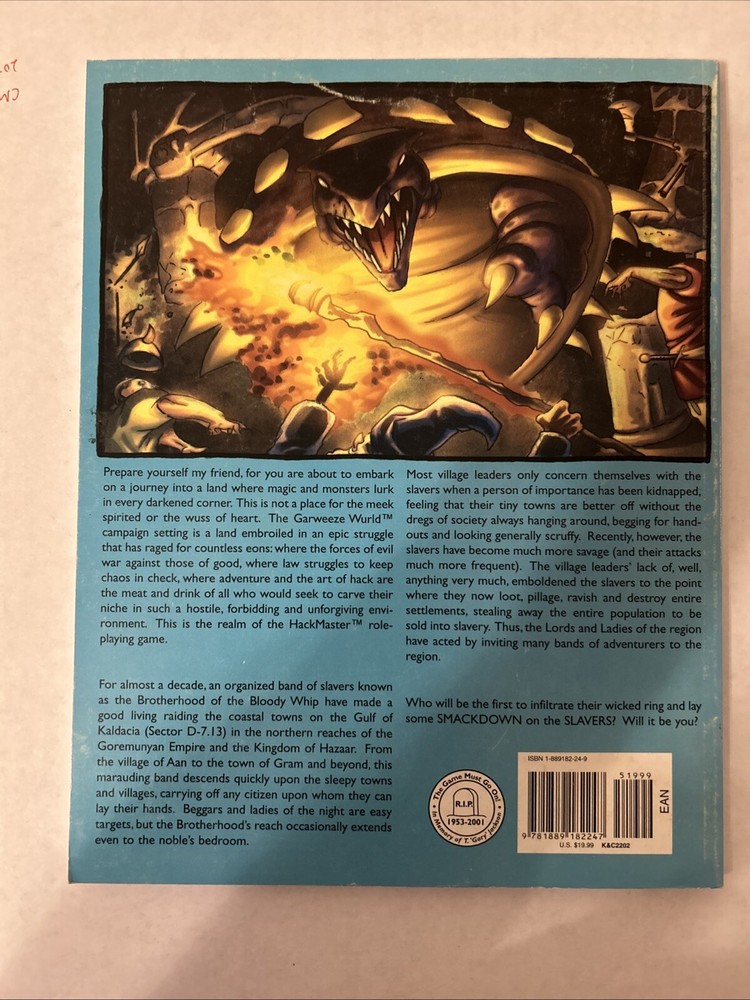 Smackdown the Slavers Adventure Module (Hackmaster 4th Edition)