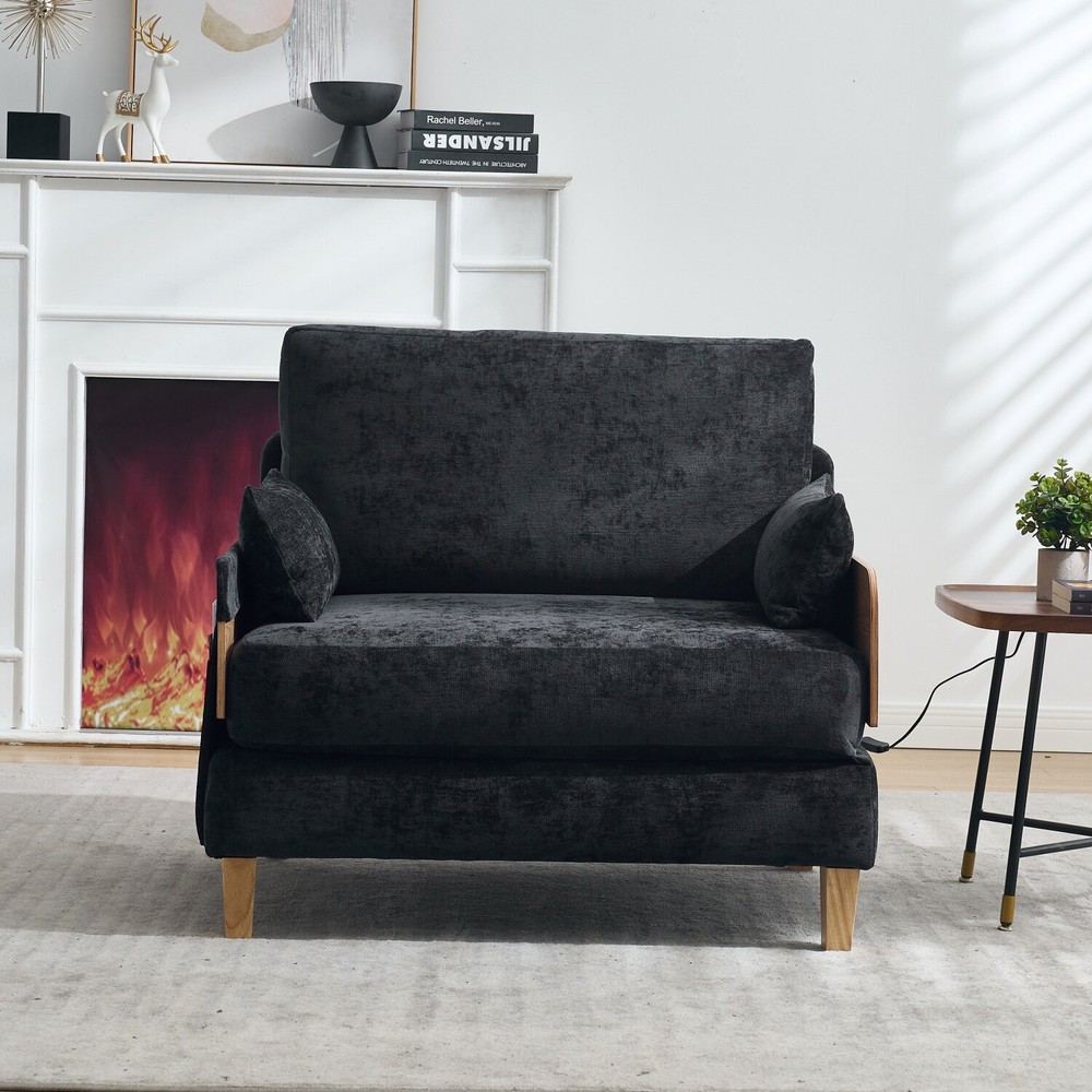 Convertible Sleeper Sofa Bed Multi-Functional Folding Recliner Chair w/ Pillow