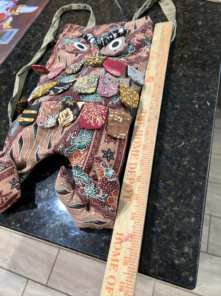 Hand Made Owl Patchwork Backpack Fabric Boho Defect c4