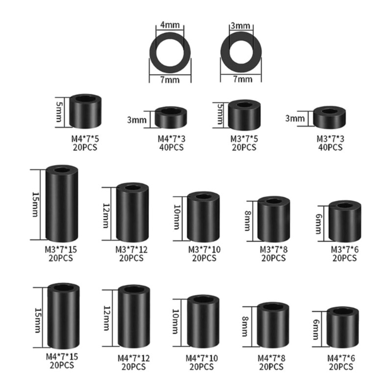 3D Printers Silicone Solid Spacer HighTemperature Hot Bed Leveling Column 230Pcs