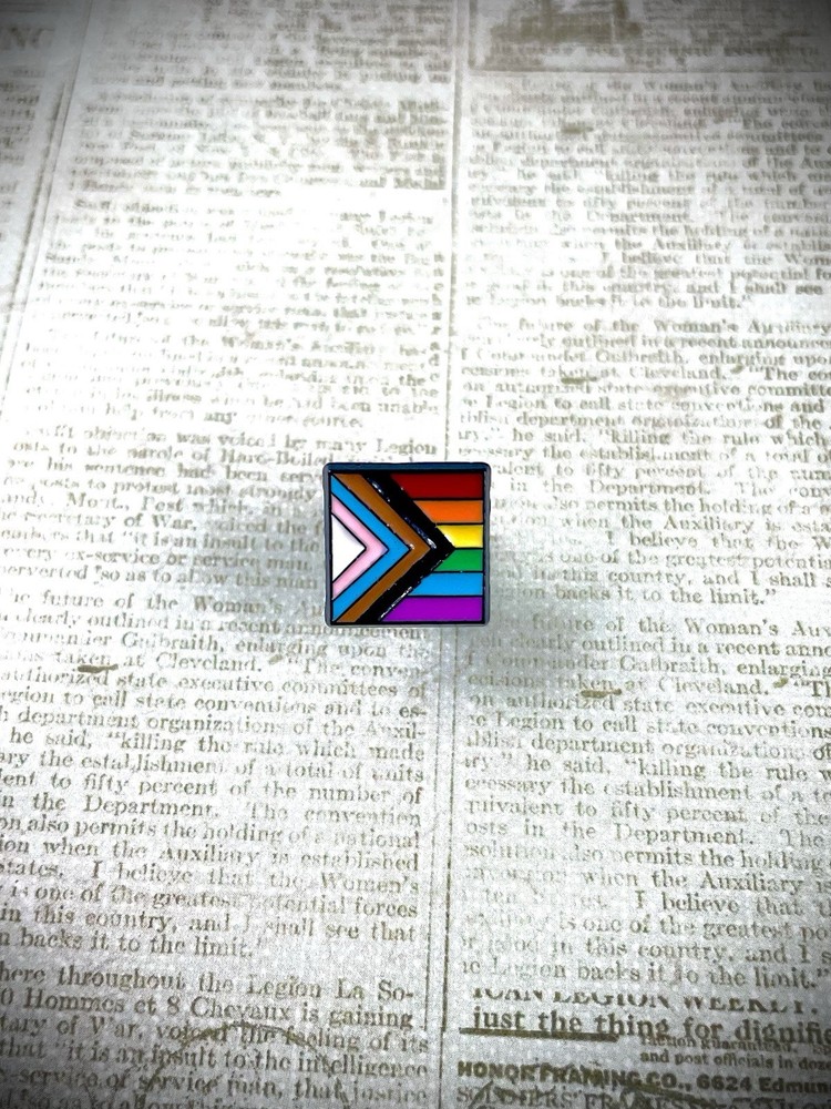 1/2” Inch LGBTQ Progress Flag Enamel Pin