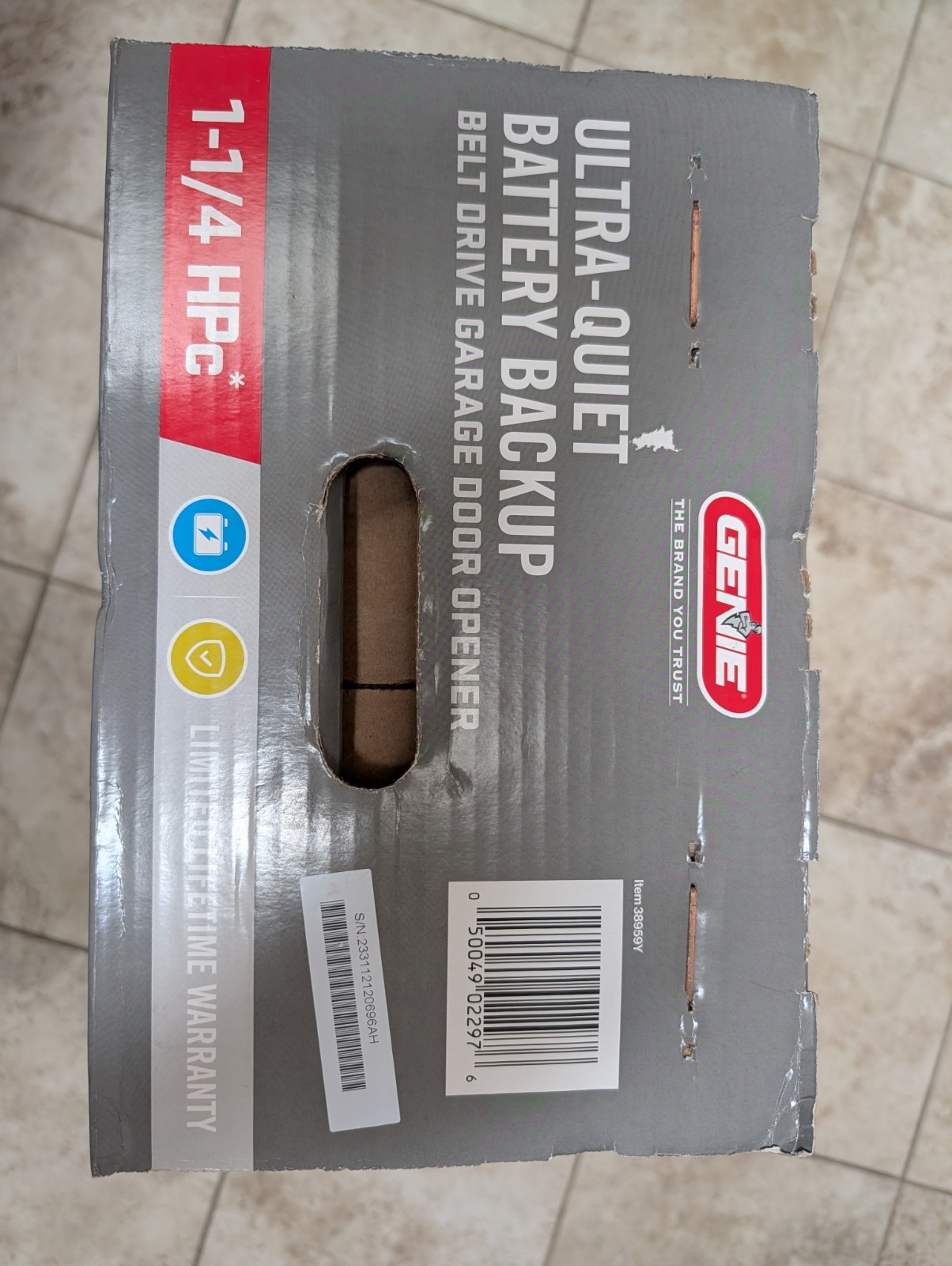 Genie StealthDrive 750 1-1/4 HPc Ultra-Quiet Garage Door Opener w/ Battery