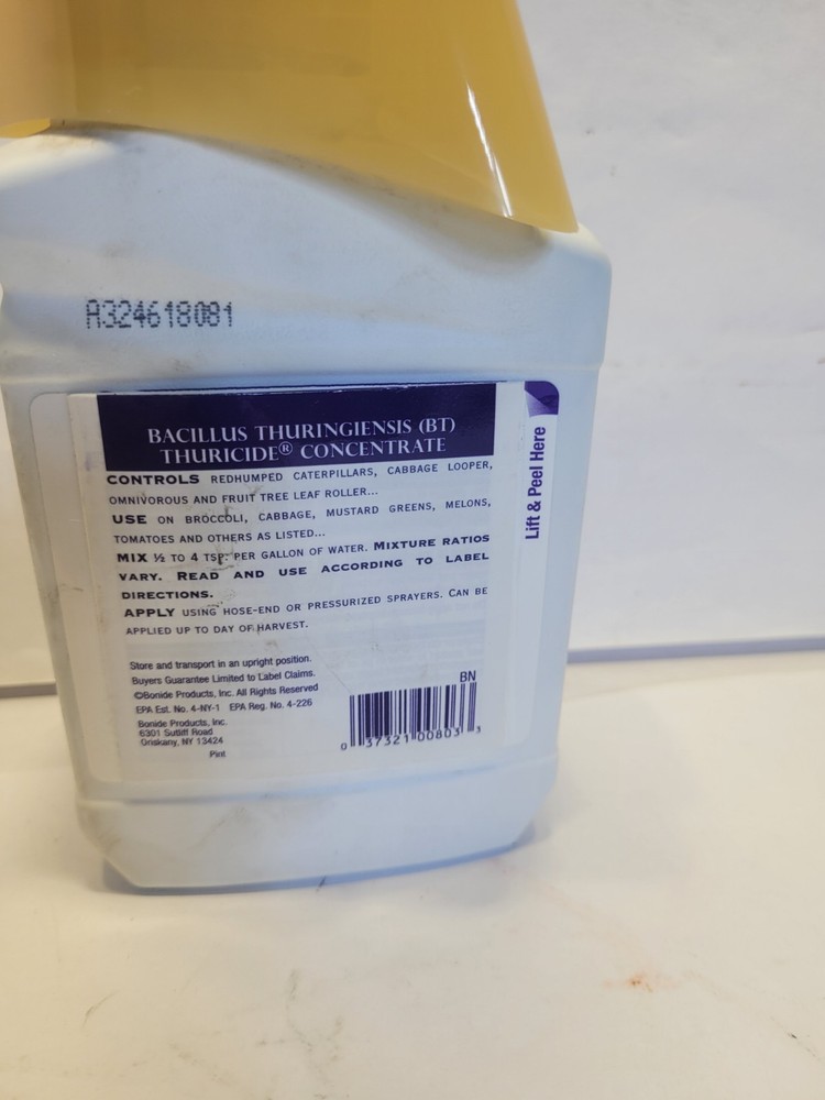 Bonide Thuricide BT Concentrate, 16 oz Solution for Caterpillar, Worm, Moth