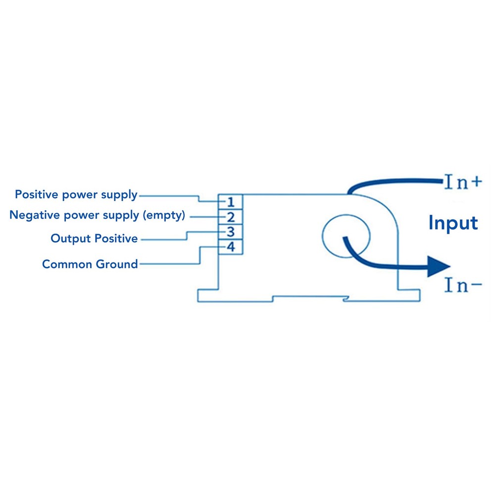AC Current Transmitter 4‑20mA Output Single Phase AC Current Transducer Sensor