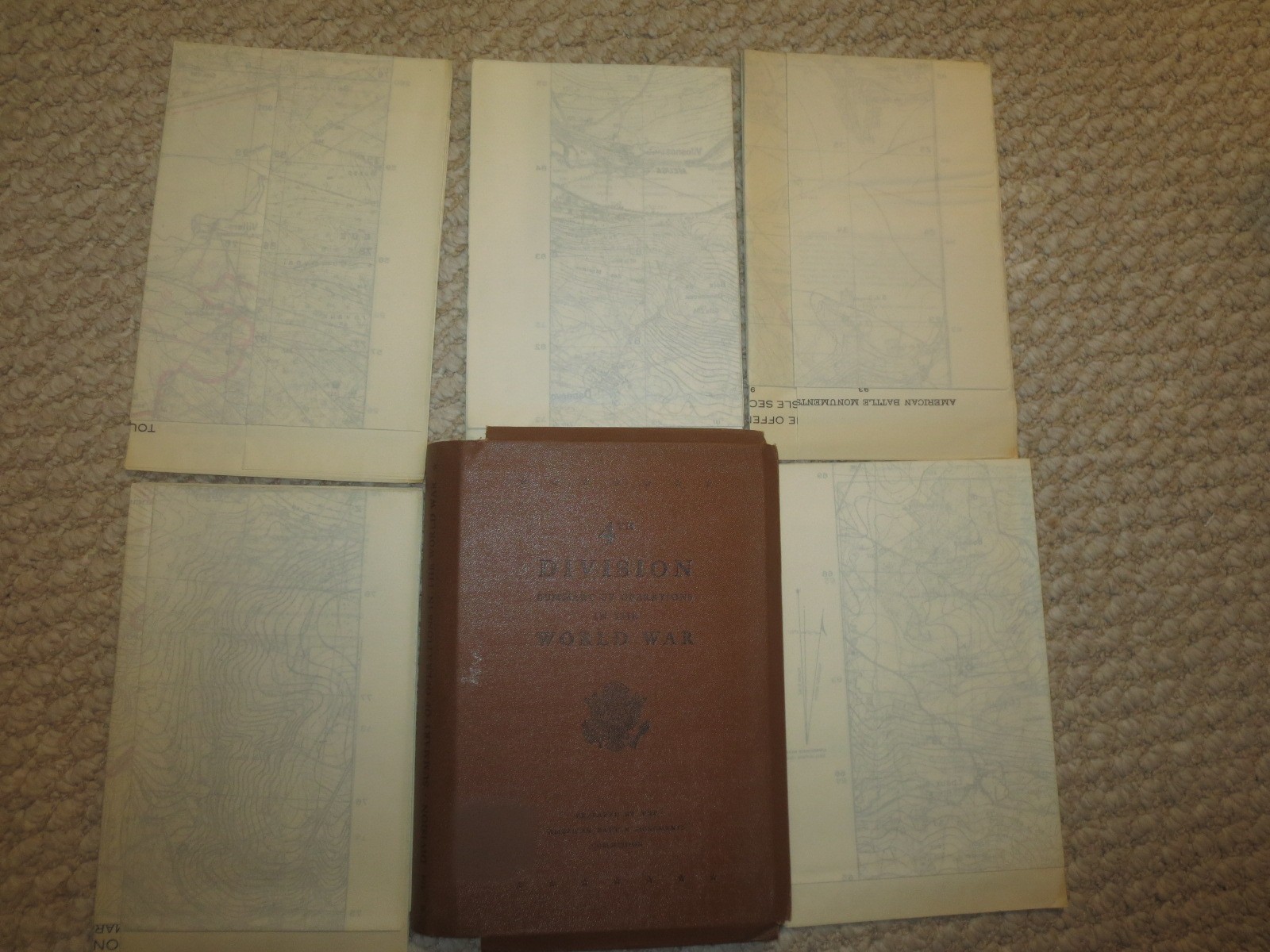 4th Div Summary Of Operations World War Maps & Sum WWI complete