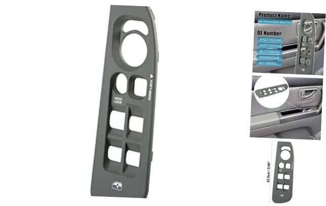 Replacement Driver Door Window Switch Bezel Cover for 02-10 Dodge Ram