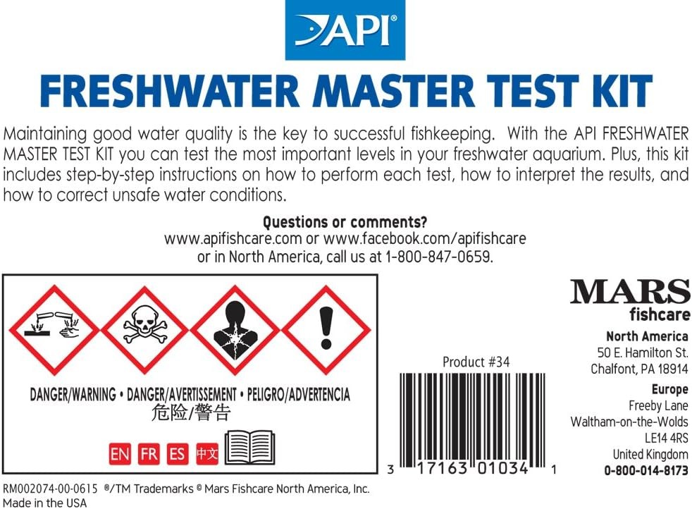 API FRESHWATER MASTER TEST KIT 800-Test Freshwater Single, Multi-color