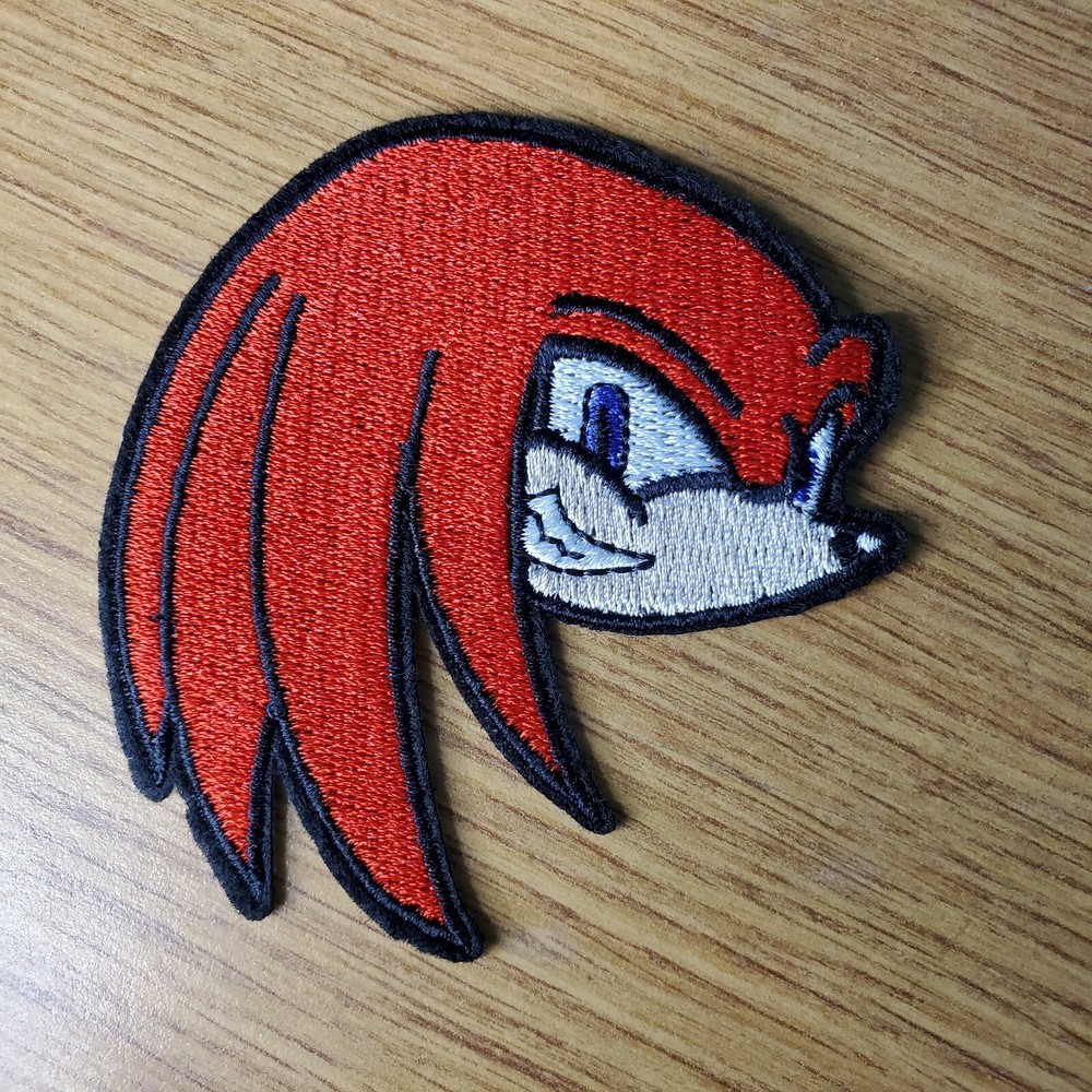 Sonic Knuckles Head Patch 2 3/4 inches